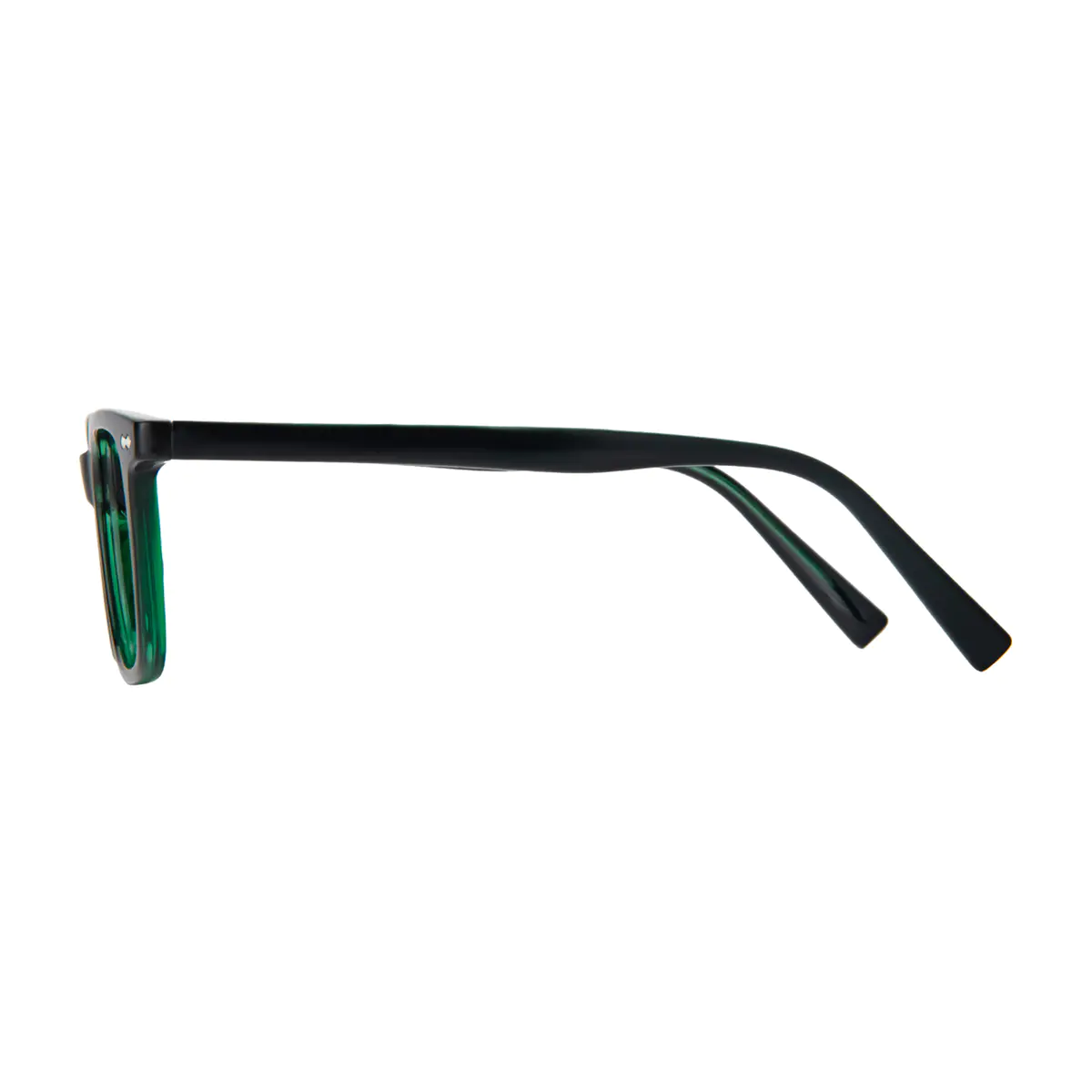 Square Black/Green Reading Glasses
