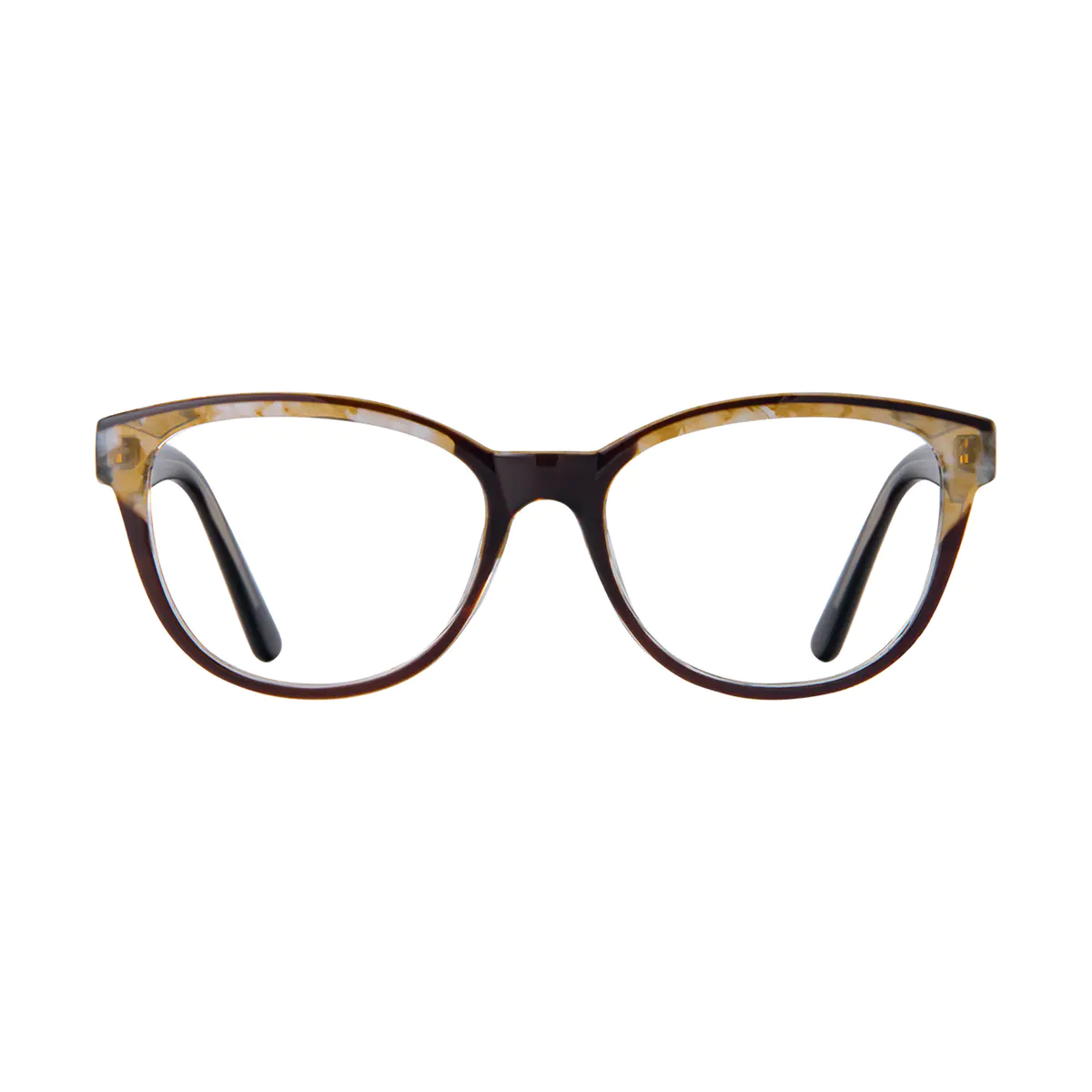 Cat-eye Brown/Black Eyeglasses