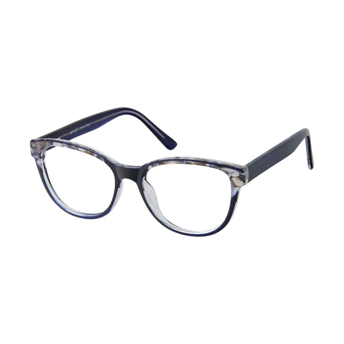 Cat-eye Blue/Silver Eyeglasses