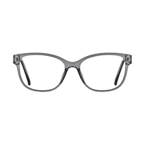 Rectangle Transparent Gray Eyeglasses