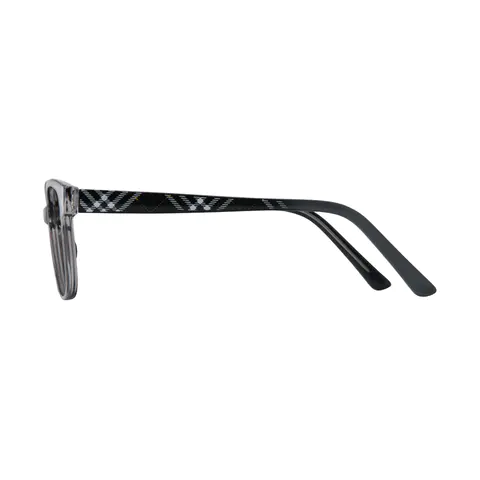 Rectangle Transparent Gray Eyeglasses