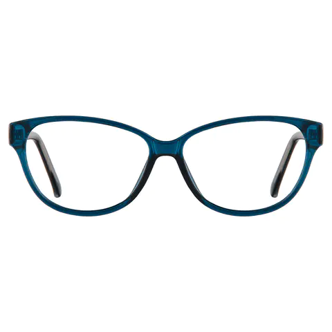 Cat-eye Transparent Blue Eyeglasses