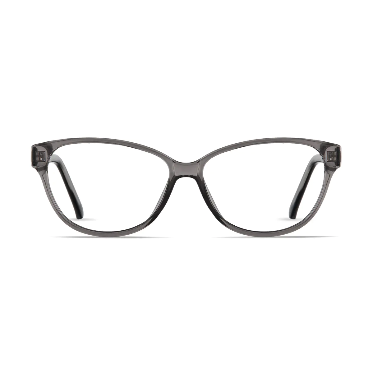 Cat-eye Transparent Gray Eyeglasses