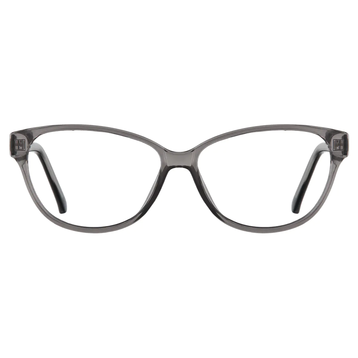Cat-eye Transparent Gray Eyeglasses