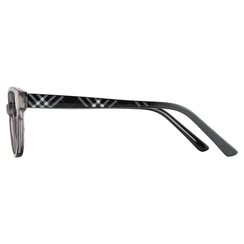 Cat-eye Transparent Gray Eyeglasses