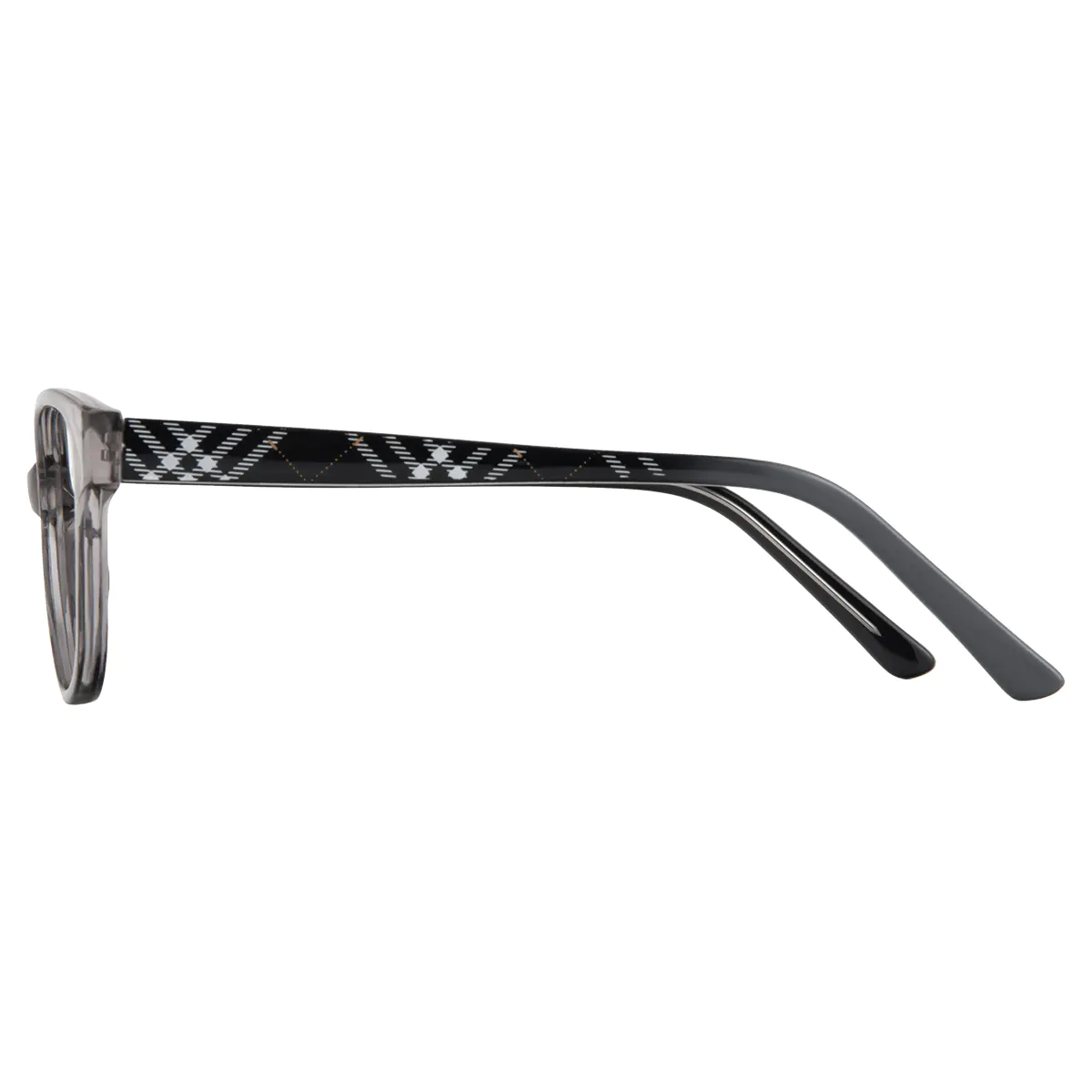 Cat-eye Transparent Gray Eyeglasses
