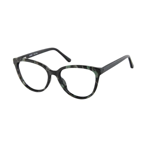 Cat-eye Black/Green Eyeglasses