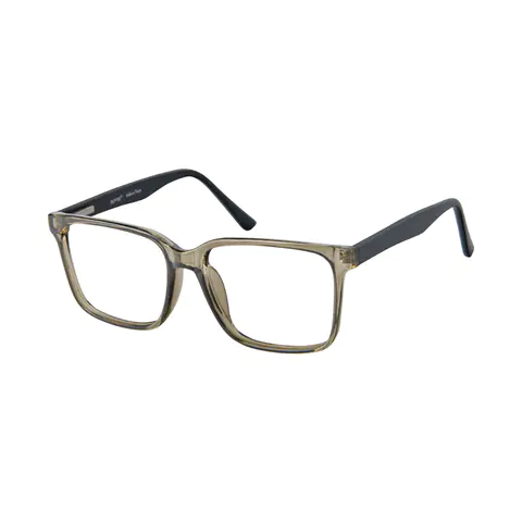 Square Transparent Green Eyeglasses