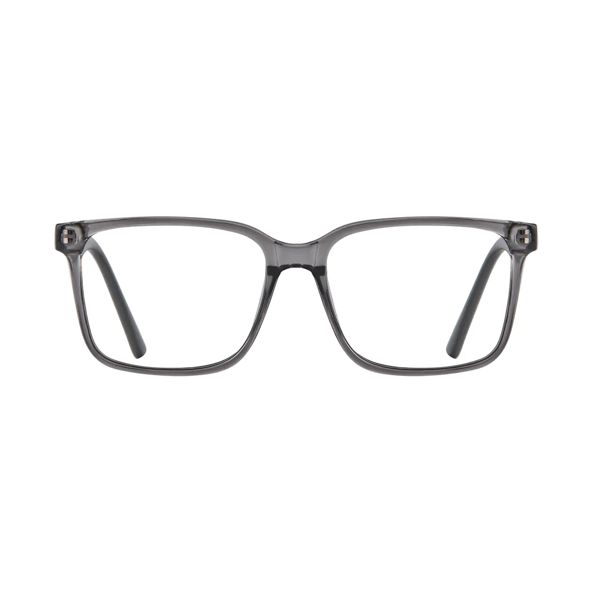 Square Transparent Gray Eyeglasses