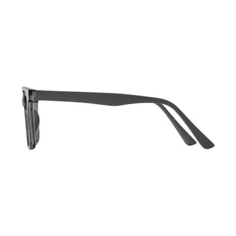 Square Transparent Gray Eyeglasses