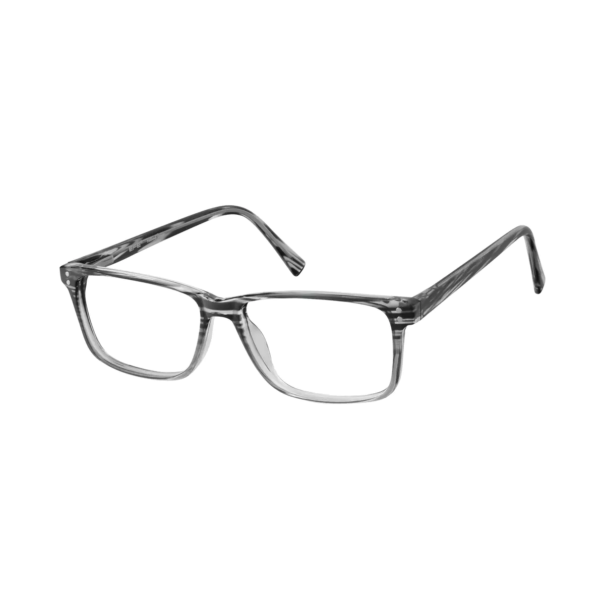 Rectangle Grey Eyeglasses