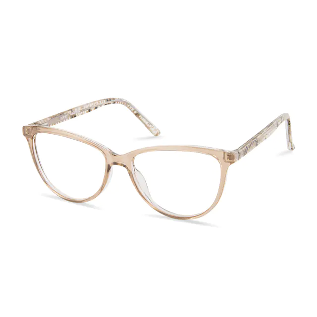 Cat-eye Transparent Amber Eyeglasses