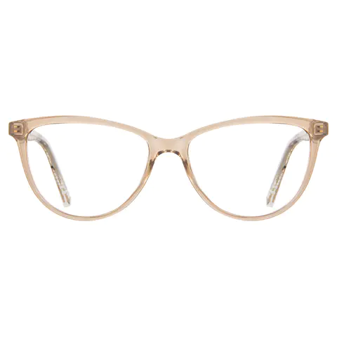 Cat-eye Transparent Amber Eyeglasses