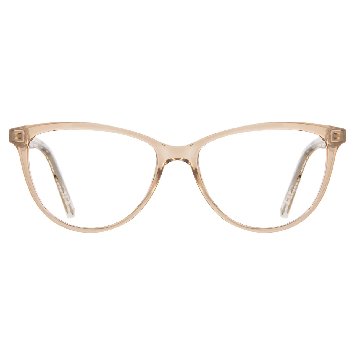 Cat-eye Transparent Amber Eyeglasses