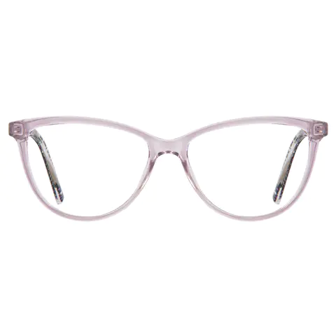 Cat-eye Transparent Purple Eyeglasses