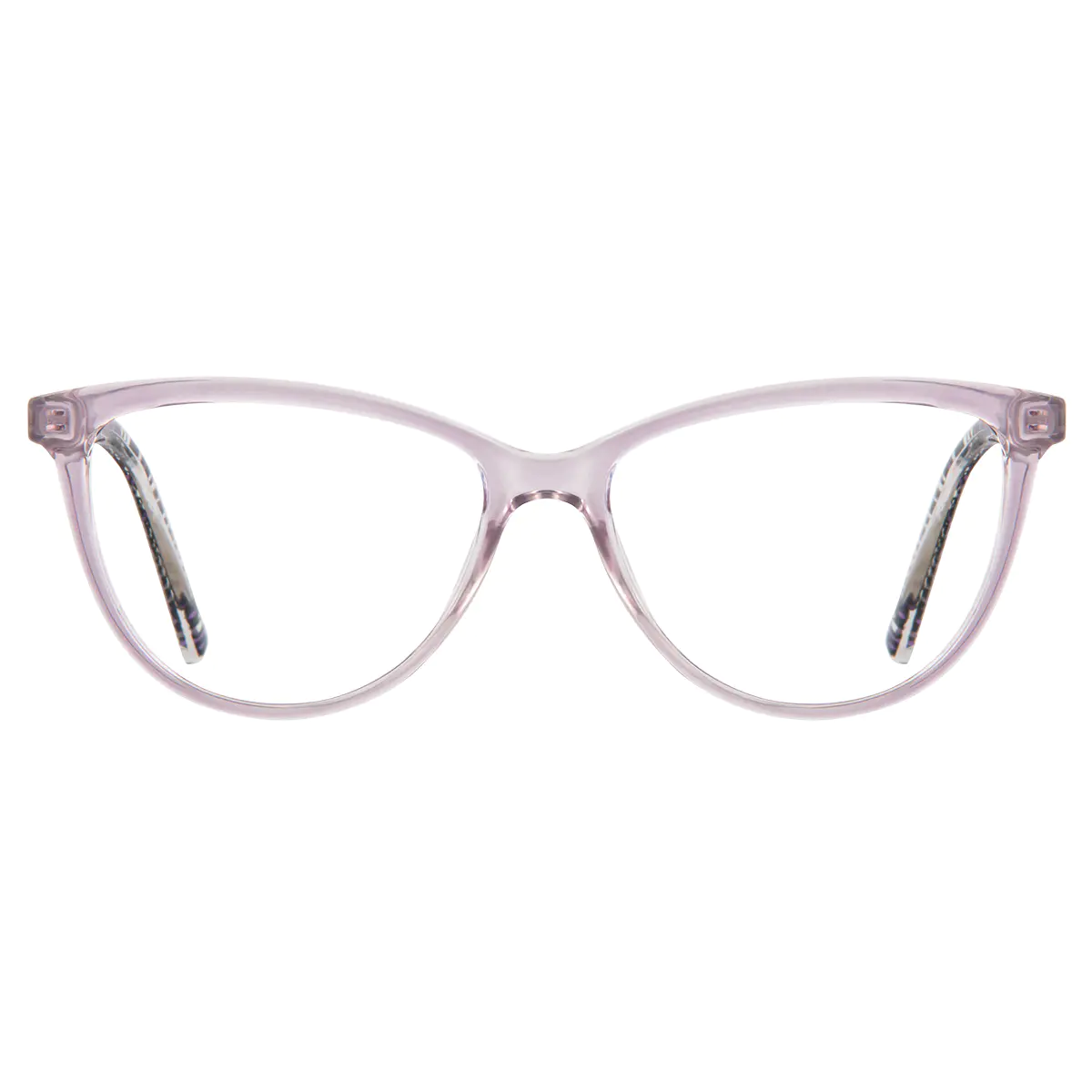Cat-eye Transparent Purple Eyeglasses