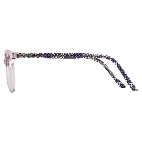 Cat-eye Transparent Purple Eyeglasses