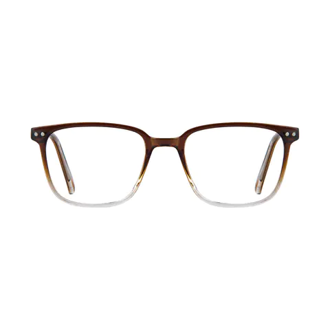 Rectangle Brown/Clear Eyeglasses