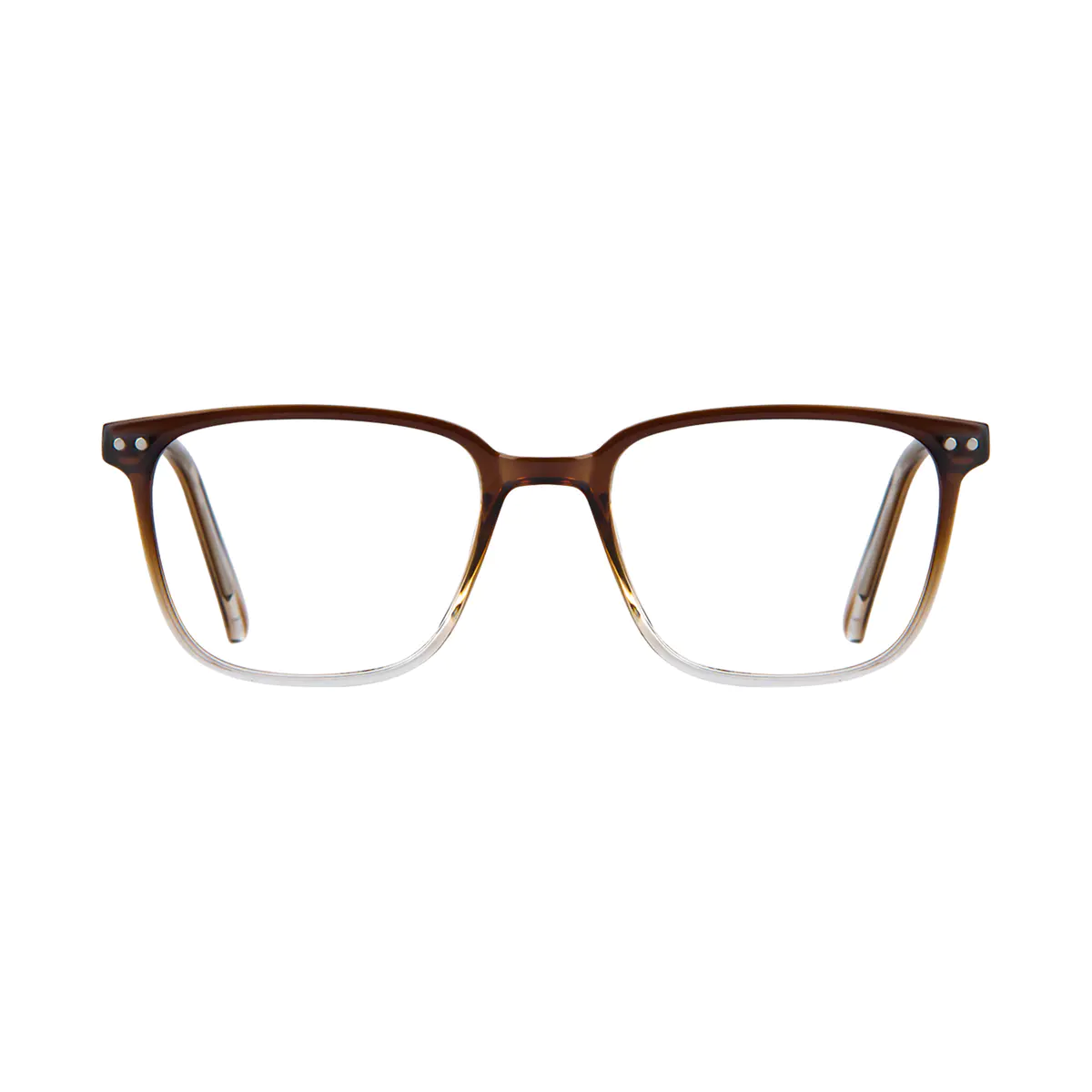 Rectangle Brown/Clear Eyeglasses