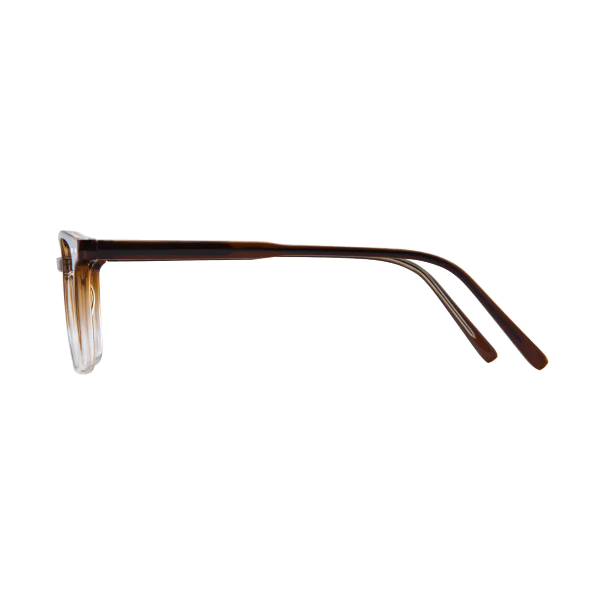 Rectangle Brown/Clear Eyeglasses