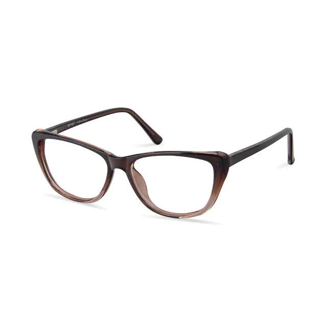 Cat-eye Gradient Brown Eyeglasses