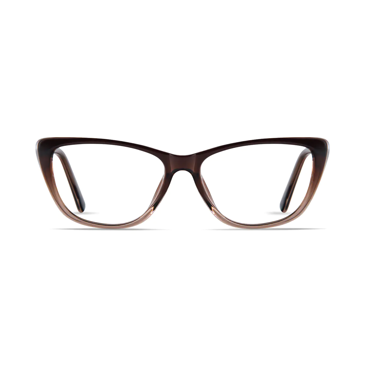 Cat-eye Gradient Brown Eyeglasses