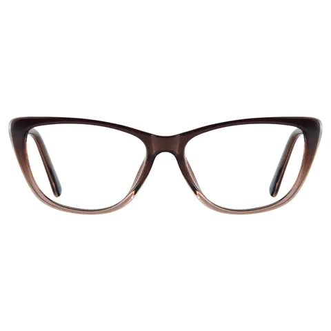 Cat-eye Gradient Brown Eyeglasses