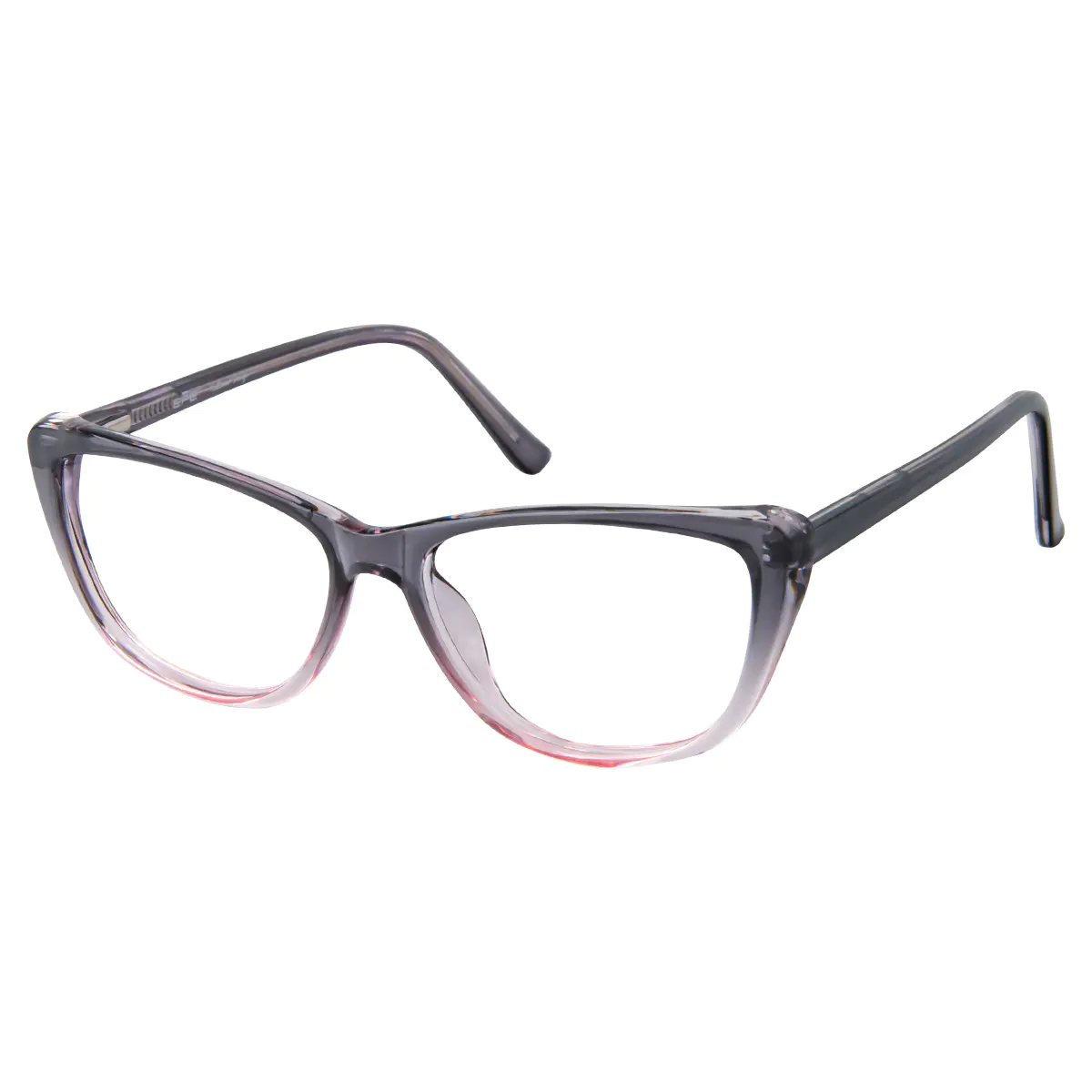 Cat-eye Transparent Gray/Transparent Pink Eyeglasses