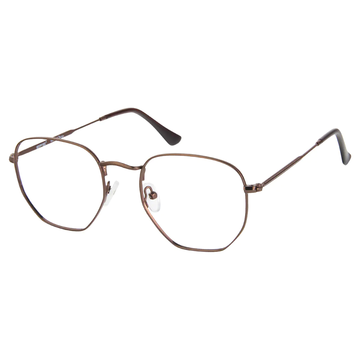 Geometric Brown Reading Glasses