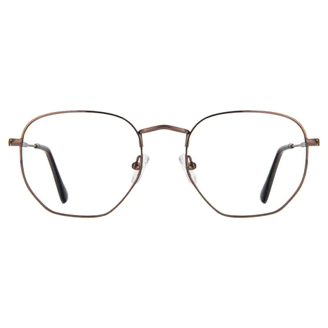 Geometric Brown Reading Glasses