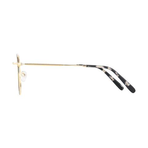 Round Black Gold Reading Glasses