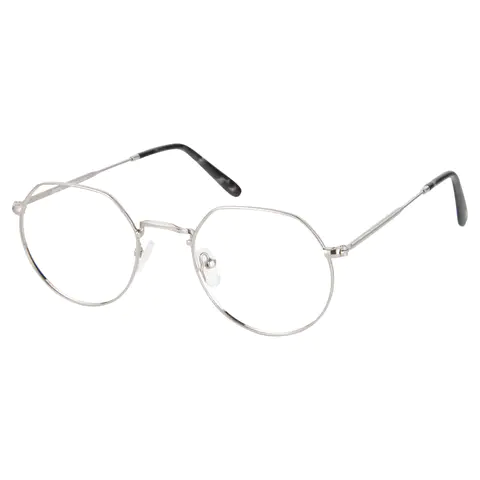 Geometric Silver Reading Glasses