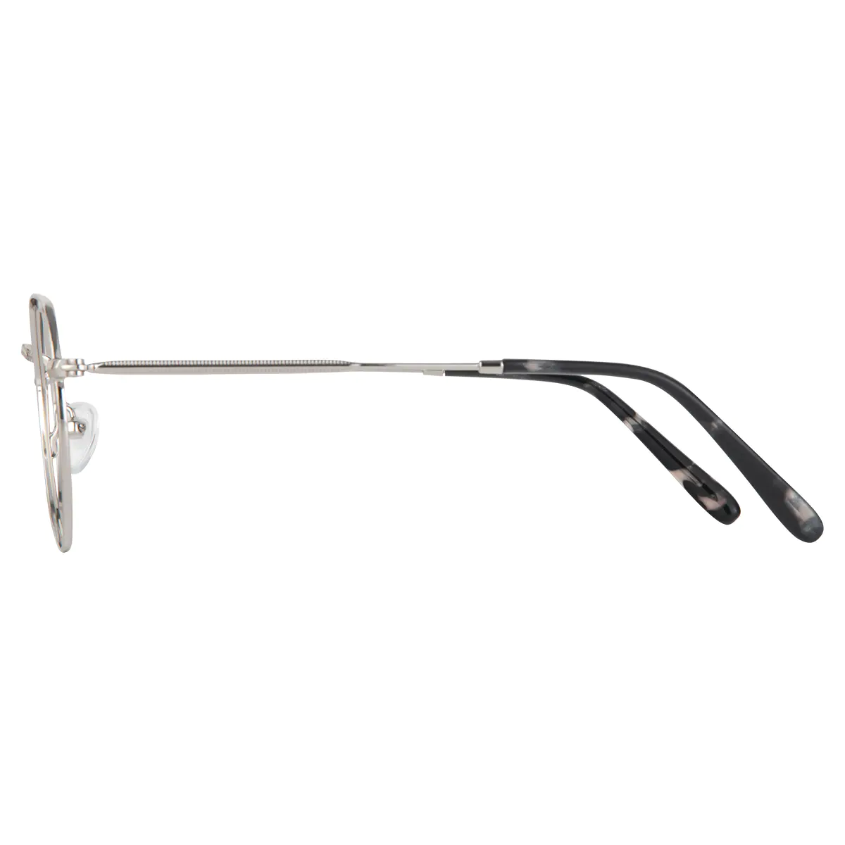 Geometric Silver Reading Glasses