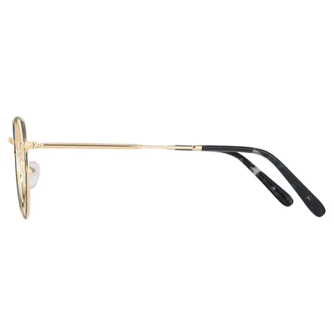 Geometric Black Gold Eyeglasses