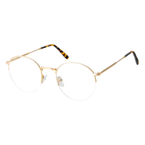 Round Gold Eyeglasses