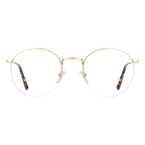 Round Gold Eyeglasses