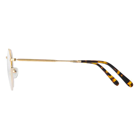 Round Gold Eyeglasses