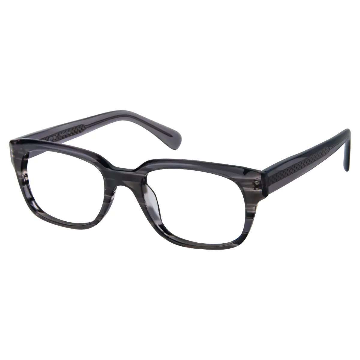 Rectangle Grey Eyeglasses