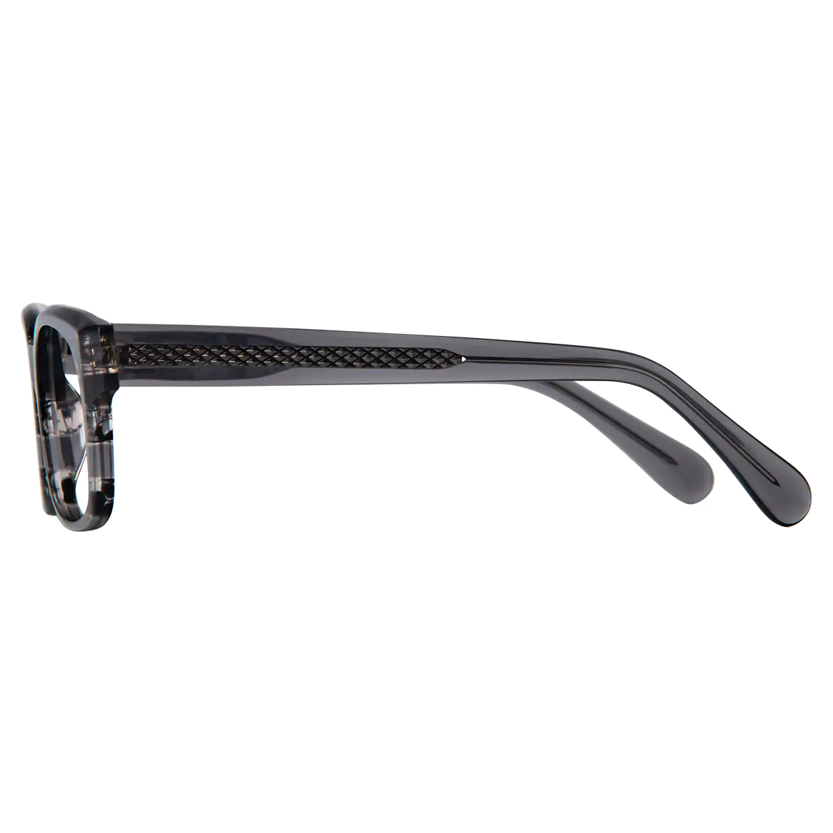 Rectangle Grey Eyeglasses