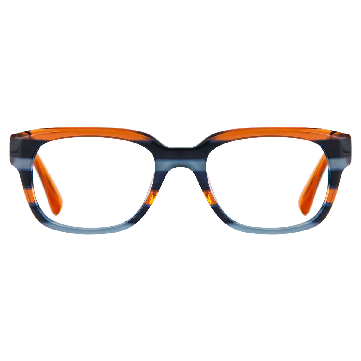 Rectangle Orange/Blue Eyeglasses