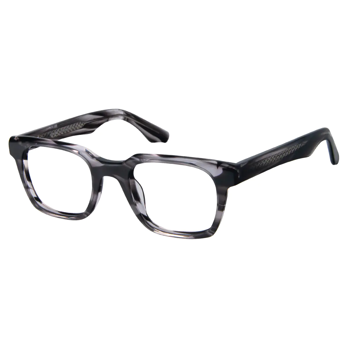 Rectangle Black/Gray Eyeglasses