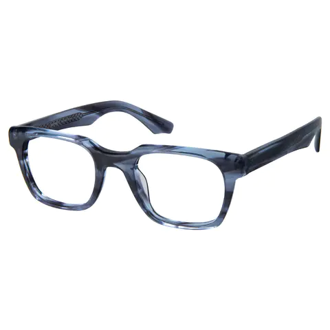 Rectangle Black/Blue Eyeglasses