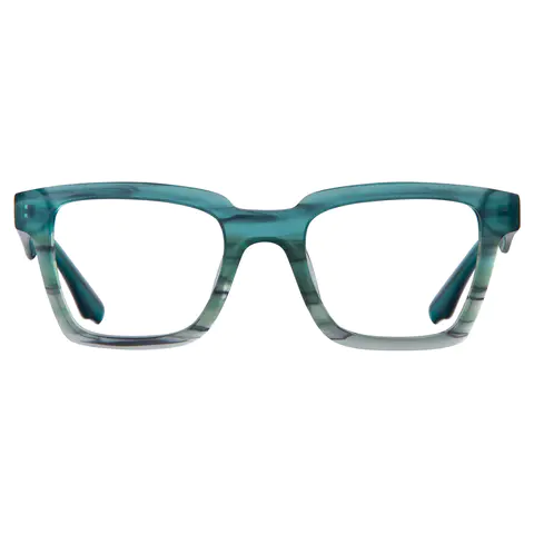 Square Green Eyeglasses