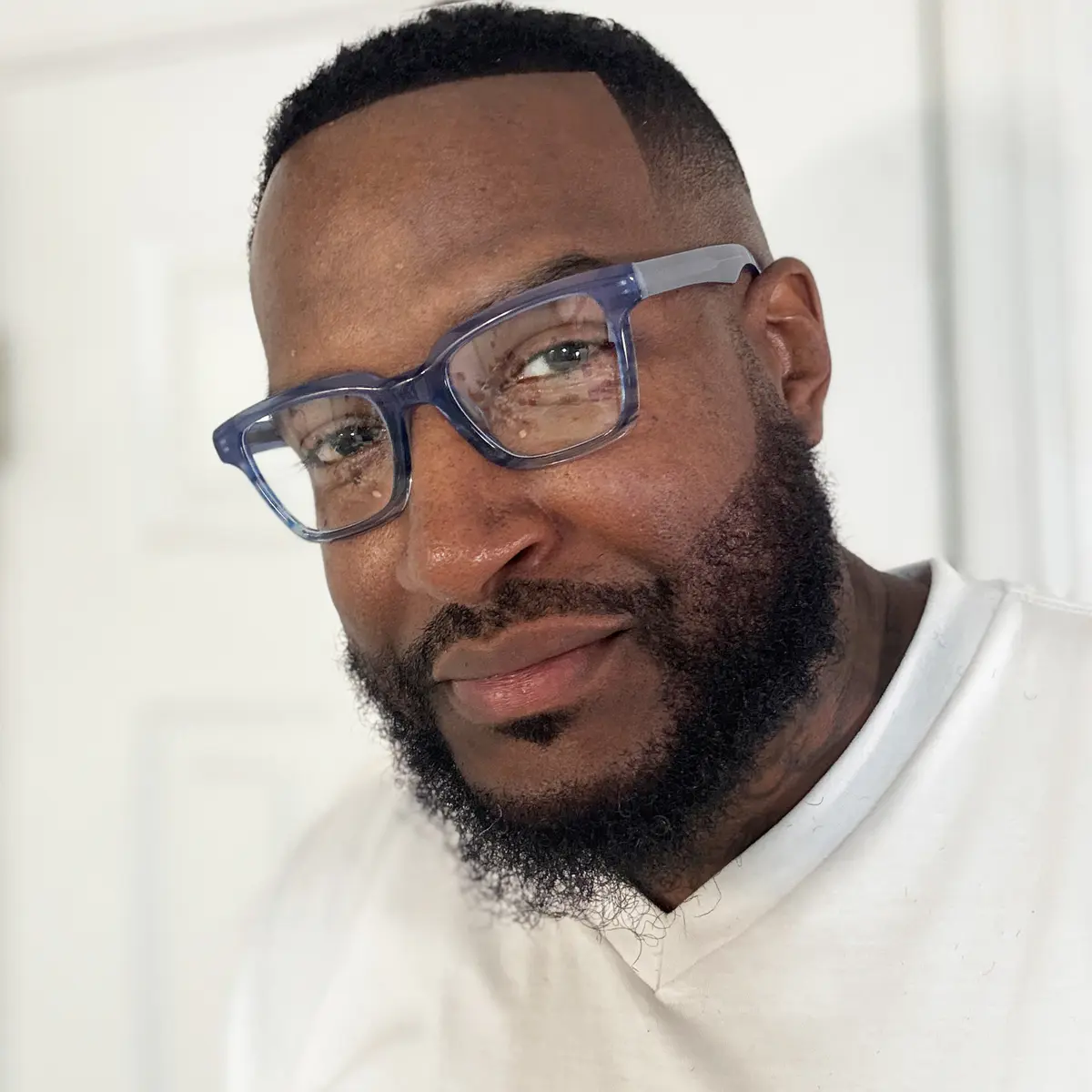 Square Blue Eyeglasses