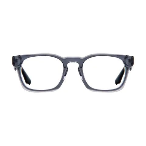 Rectangle Transparent Gray Eyeglasses