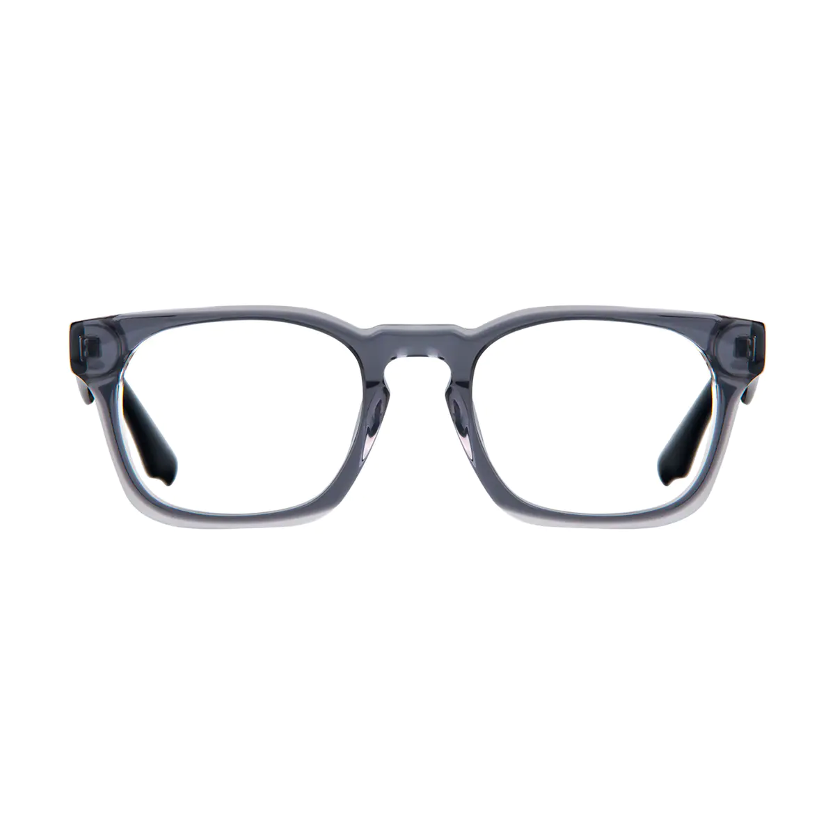 Rectangle Transparent Gray Eyeglasses