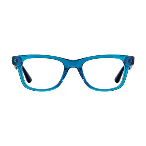 Rectangle Blue Eyeglasses