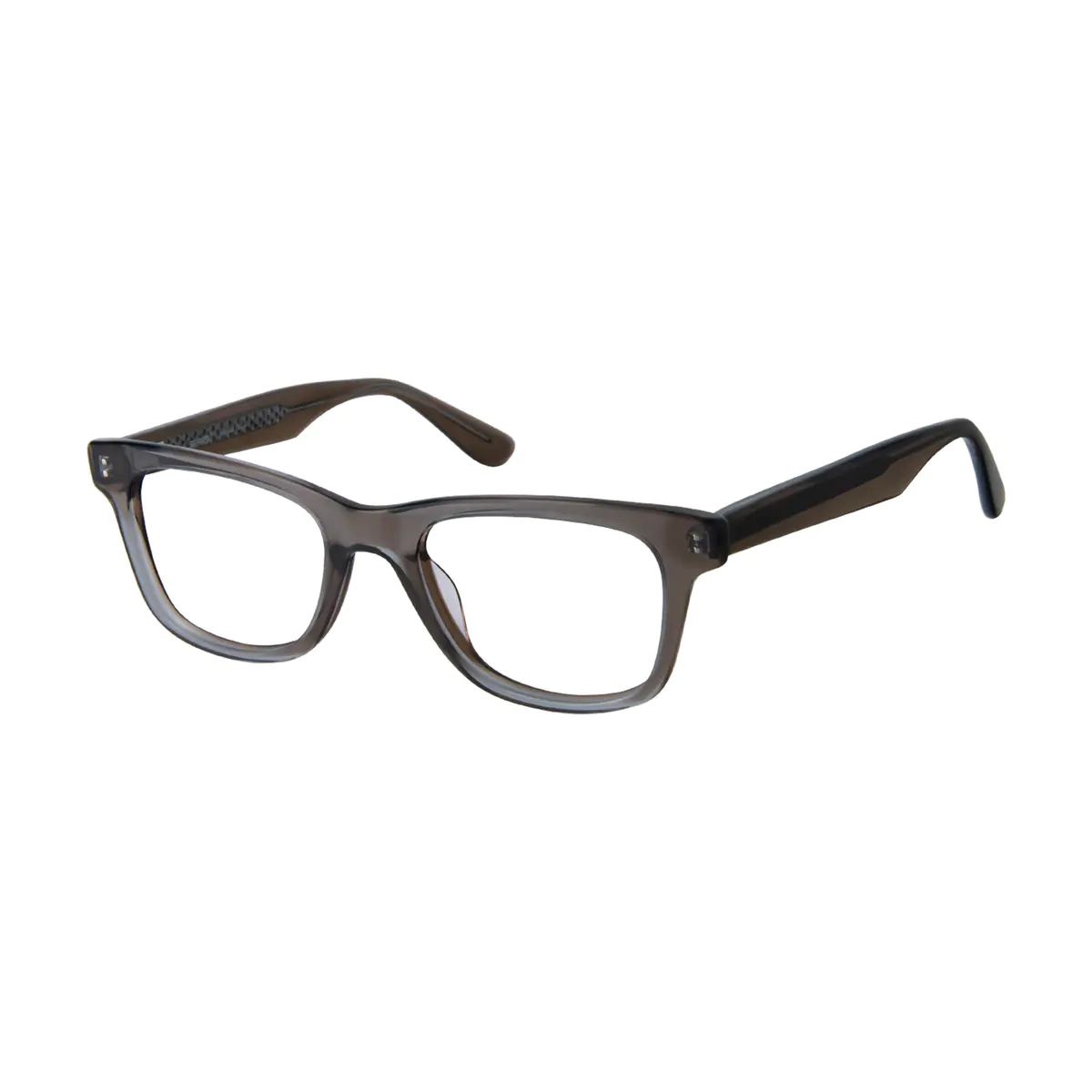 Rectangle Grey Eyeglasses
