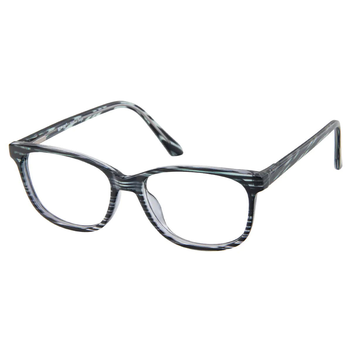 Square Blue Glasses