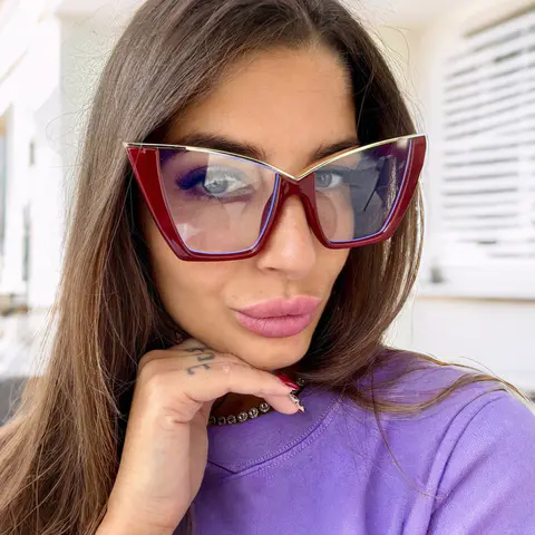 Cat-eye Red Eyeglasses